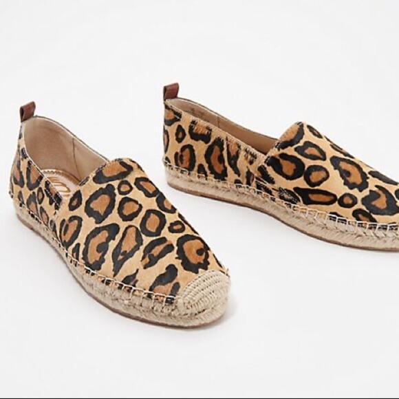 Sam Edelman Shoes - Sam Edelman Khloe Calf Hair Leopard Espadrille Slip On Shoes Size 6.5